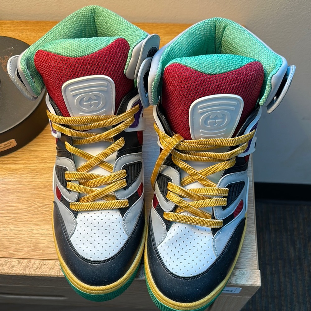 Multicolor Gucci Basket High-Top Sneakers